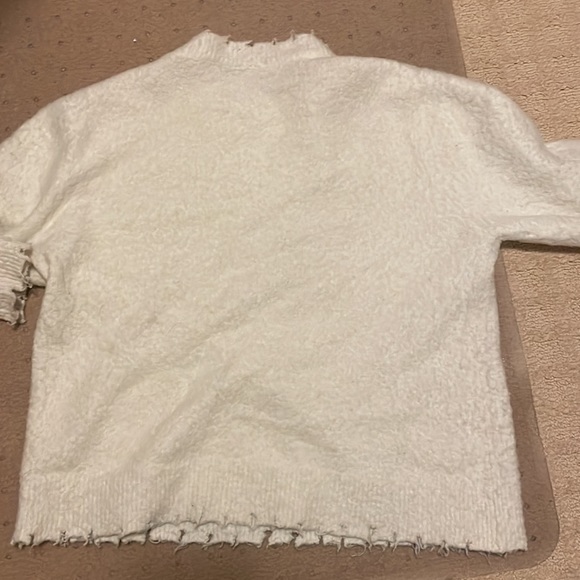 Zara white knit sweater with rigid edges - Picture 3 of 3
